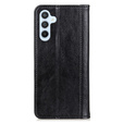 Чoхол до Samsung Galaxy A35 5G, Wallet Litchi Leather, чорний