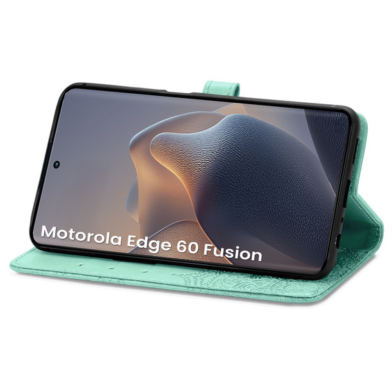 Чохол-книжка для Motorola Edge 60 / 60 Fusion, Mandala, зелений