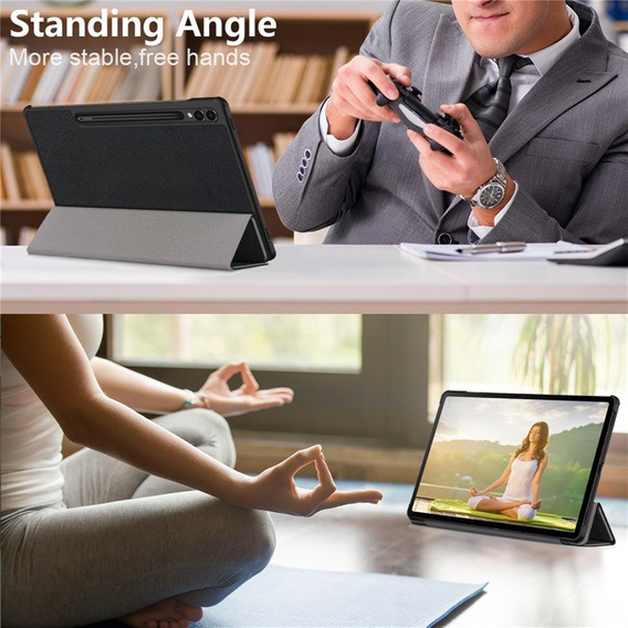 Чохол для Samsung Galaxy Tab S9 Plus, Smartcase з місцем для стилуса, чорний