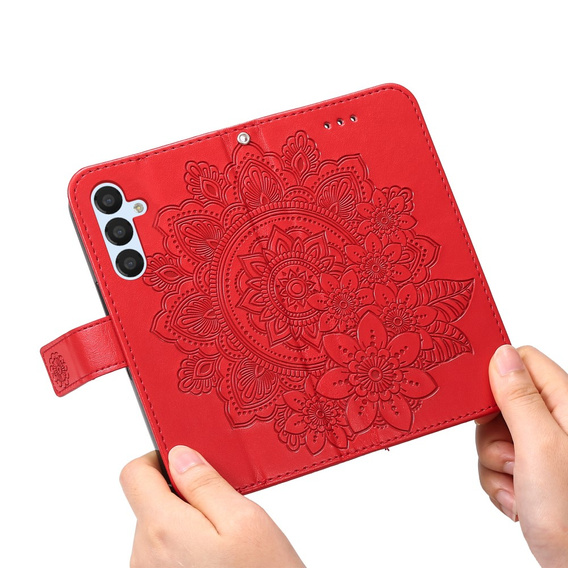 Чохол-книжка для Samsung Galaxy A54 5G, Mandala Flower, червоний