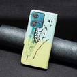 Откидной чехол для Motorola Edge 40 Neo, Wallet, feather, синий