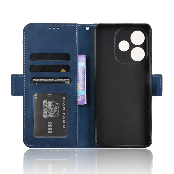 Футляр з клапаном для Oppo A5 Pro 5G, Card Slot, темно-синій