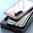 Чохол для Samsung Galaxy S24 FE, Magnetic Dual Glass, фіолетовий
