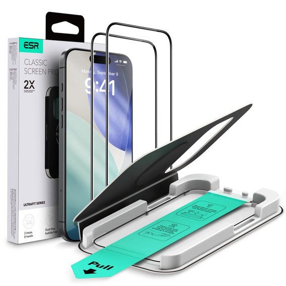 Загартоване скло ESR UltraFit (2 шт.) для iPhone 17 Pro