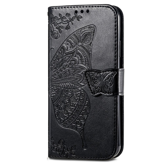 Чохол-книжка для Infinix Hot 40i, Butterfly, чорний