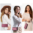 Чохол CASEME для Samsung Galaxy S25 FE, RFID Leather Wallet з плечовим ременем, червоний