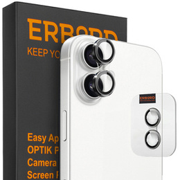 2x загартоване скло ERBORD OPTIK Pro для камери iPhone 16 / 16 Plus, чорний