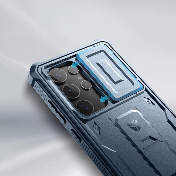 Броньований чохол для Samsung Galaxy S24 Ultra, Dexnor Full Body (Two Frames), темно-синій