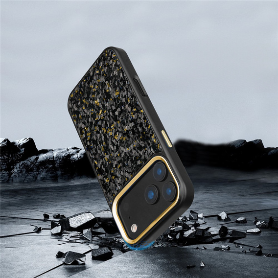 Магнітний чохол з арамідного волокна з металевою рамкою для iPhone 17 Pro Max