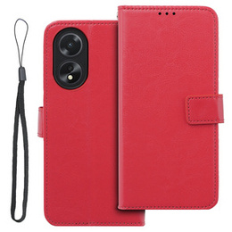 Откидной чехол для Oppo A38 4G / Oppo A18 4G, Crazy Horse Wallet, красный
