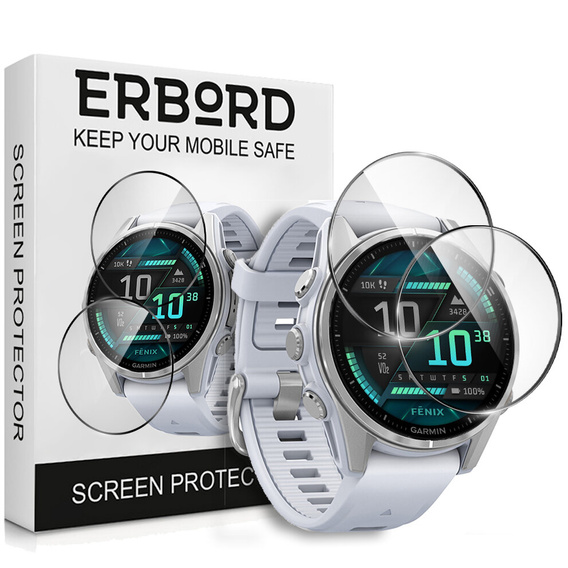 2x Гібридне скло ERBORD для Garmin Fenix 8 43mm