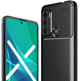 Чoхол до Motorola Moto G60, Carbon Gel, чорний