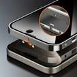 Чохол для iPhone 15 Pro, Privacy Dual Glass, для MagSafe, сріблястий