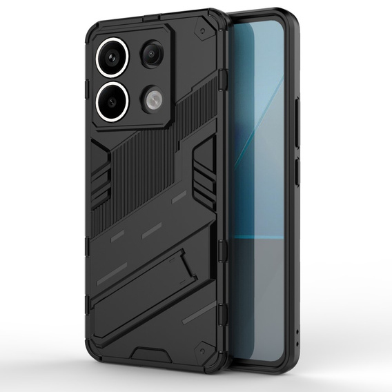 Чехол для Xiaomi Redmi Note 13 Pro 5G, Military kickstand, чёрный