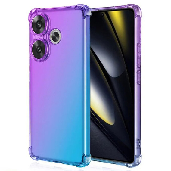 Чехол для Xiaomi Poco F6, Gradient Dropproof, Фиолетовый / синий