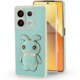 Чохол для Xiaomi Redmi Note 13 5G, Rabbit, зелений + загартоване скло 9H