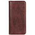 Чехол до Xiaomi Redmi Note 13 Pro 4G / Xiaomi Redmi Note 14S / Xiaomi Poco M6 Pro 4G, Wallet Litchi Leather, коричневый