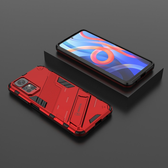 Чехол для Xiaomi Redmi Note 11/11S, Military kickstand, синий