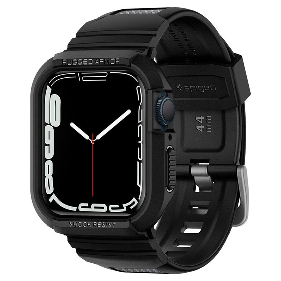 Чoхол ремінець SPIGEN до Apple Watch 4/5/6/7/SE 44/45mm, Rugged Armor Pro, Black