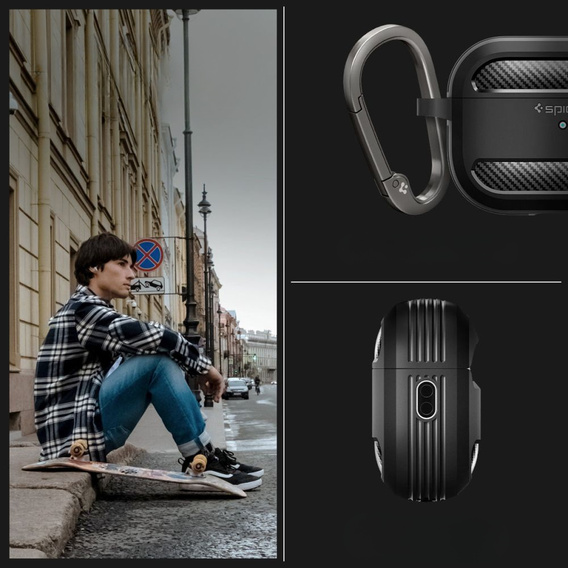 Чехол SPIGEN  до Airpods Pro 1 / 2, Rugged Armor, Matte Black