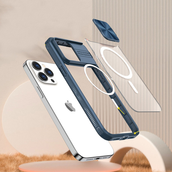 Чoхол до iPhone 14 Pro Max, Slide Camera Magsafe, м'яти