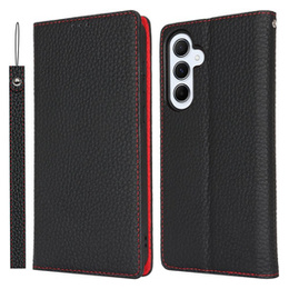 Чохол-книжка для Samsung Galaxy S24 FE, Litchi Skin Grain, чорний