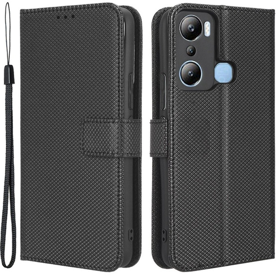 Откидной чехол для Infinix Hot 20i, Wallet Smart Magnet Case, чёрный