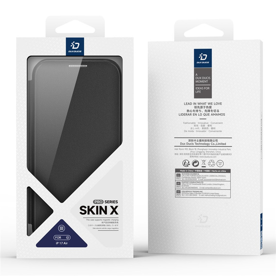 Чохол Dux Ducis для iPhone Air, Skin X Pro, з клапаном, для MagSafe, чорний