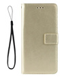 Футляр з клапаном для Oppo A60, Crazy Horse Wallet, золотий