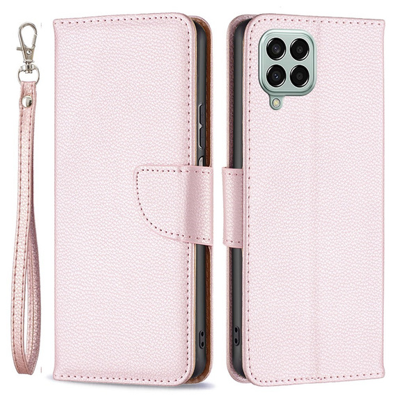 Откидной чехол для Samsung Galaxy M33 5G, Wallet Litchi Magnet, розовый rose gold