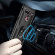 Бронированный Чехол до LG K51S, Nox Case Ring, чёрный