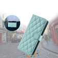 Чохол-сумка для iPhone 16, Rhombus Crossbody Leather, зелений