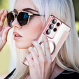 Чохол-книжка для Samsung Galaxy S22 Ultra 5G, RFID Wallet MagSafe CamShield, рожевий