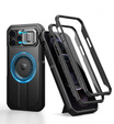 Бронированный чехол для iPhone 12 / iPhone 12 Pro, Dexnor CamProtect MagSafe, чёрный (Две рамки)