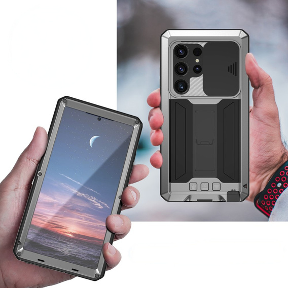 Бронированный чехол для Samsung Galaxy S25 Ultra, R-JUST, серебряный