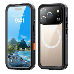 Чохол для iPhone 17 Pro, водонепроникний IP68, SHELLBOX MagSafe, чорний