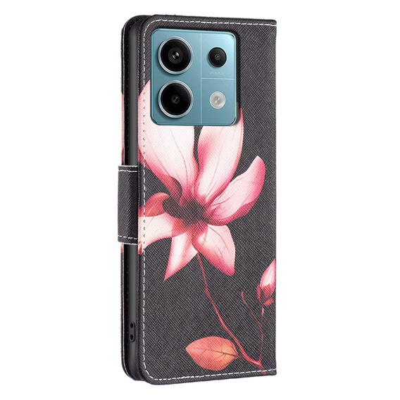 Чохол-книжка для Xiaomi Redmi Note 13 Pro 5G, Wallet, Lotus чорний