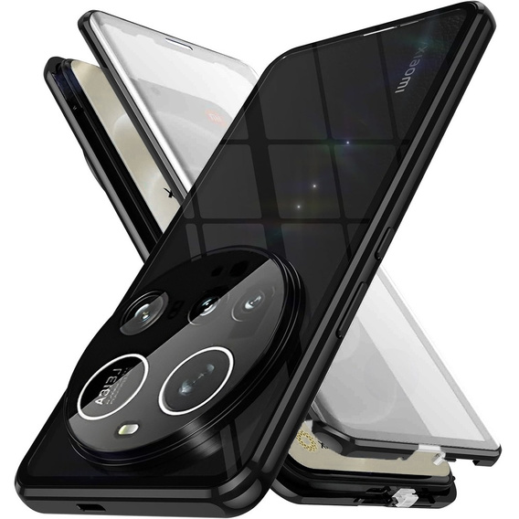 Чохол для Xiaomi 15 Ultra, Magnetic Dual Glass, чорний