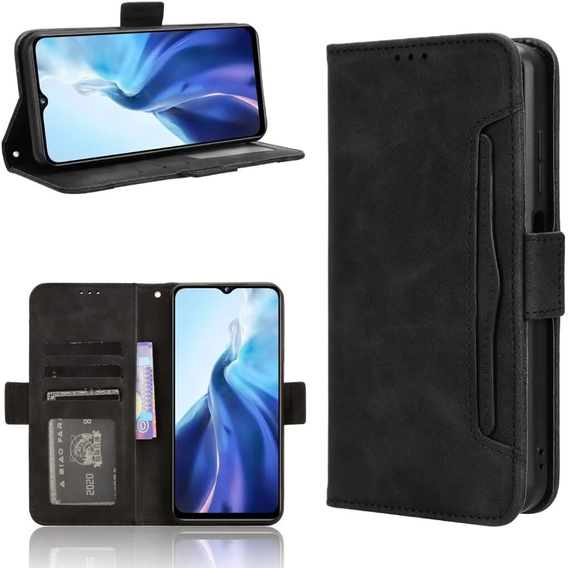 Футляр з клапаном для Realme Note 70T 4G, Card Slot, чорний