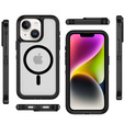 Чехол с рамкой для iPhone 13/14, для MagSafe, прозрачный / черный
