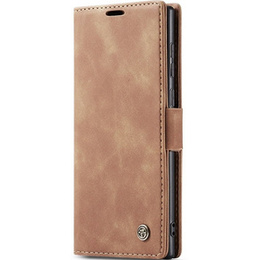 Чехол CASEME для Samsung Galaxy S22 Ultra, Leather Wallet Case, коричневый