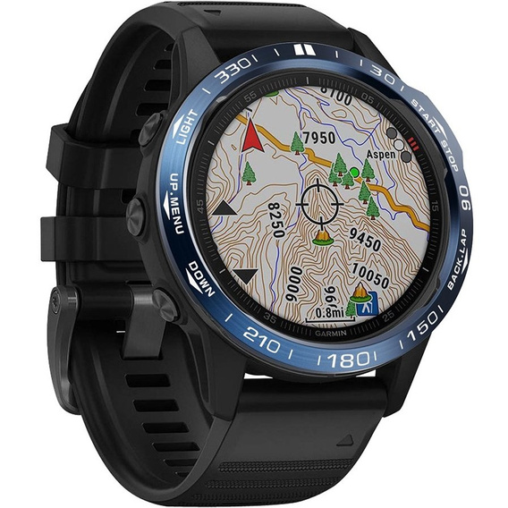 Накладка на безель для Garmin Fenix 6 / 6 Pro / 6 Sapphire,  Blue/White