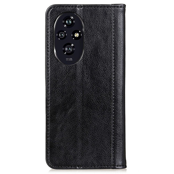 Флип-кейс для Honor 200 Pro 5G, Split Leather, чёрный