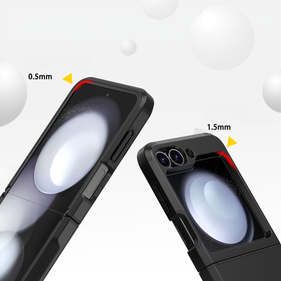 Броньований чохол для Samsung Galaxy Z Flip7 FE / Z Flip6, Armor Shockproof, чорний