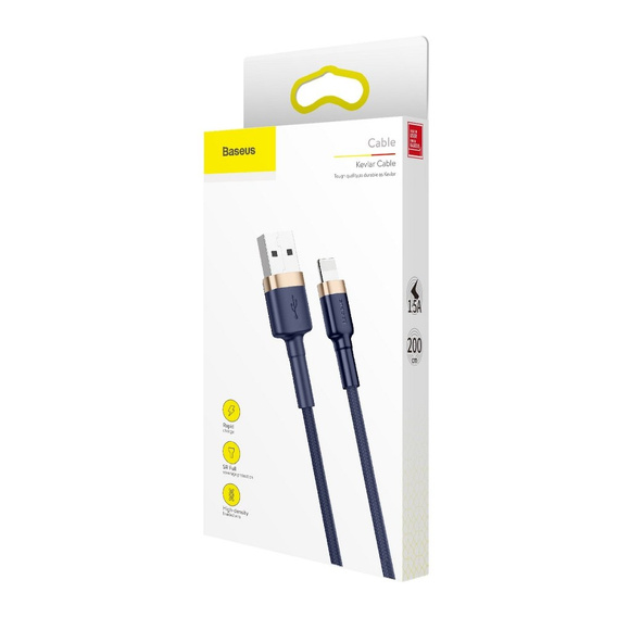 BASEUS Cafule Кабель Lightning 2,4A 1M - Blue/Gold