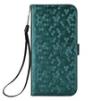 Чехол с откидной крышкой для Oppo Reno 14, Wallet Rhombus, зеленый