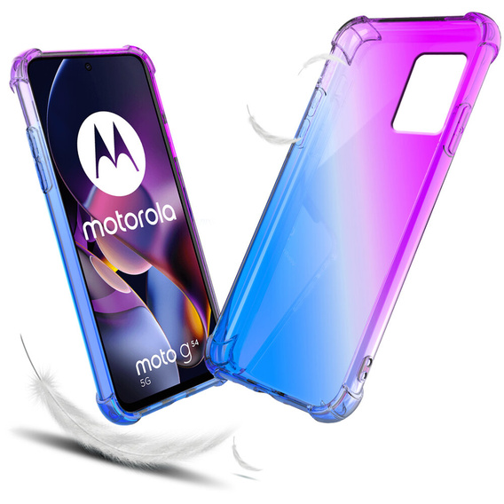 Чохол для Motorola Moto G54 5G, Gradient Dropproof, Фіолетовий / синій