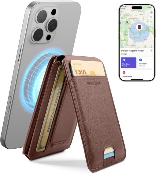 Магнітний гаманець з функцією визначення місцезнаходження, NFC і кредлом для iPhone 16 Pro