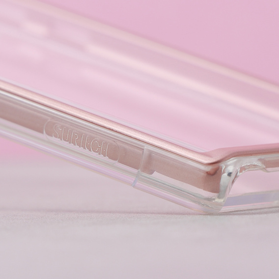 Чехол до Samsung Note 20 Ultra, Suritch Full Body, прозрачный / розовое золото