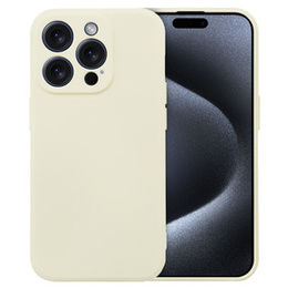 Чехол до iPhone 15 Pro, Silicone Lite, кремового цвета